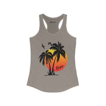 Women's Palm Tree Sun Racerback Tank